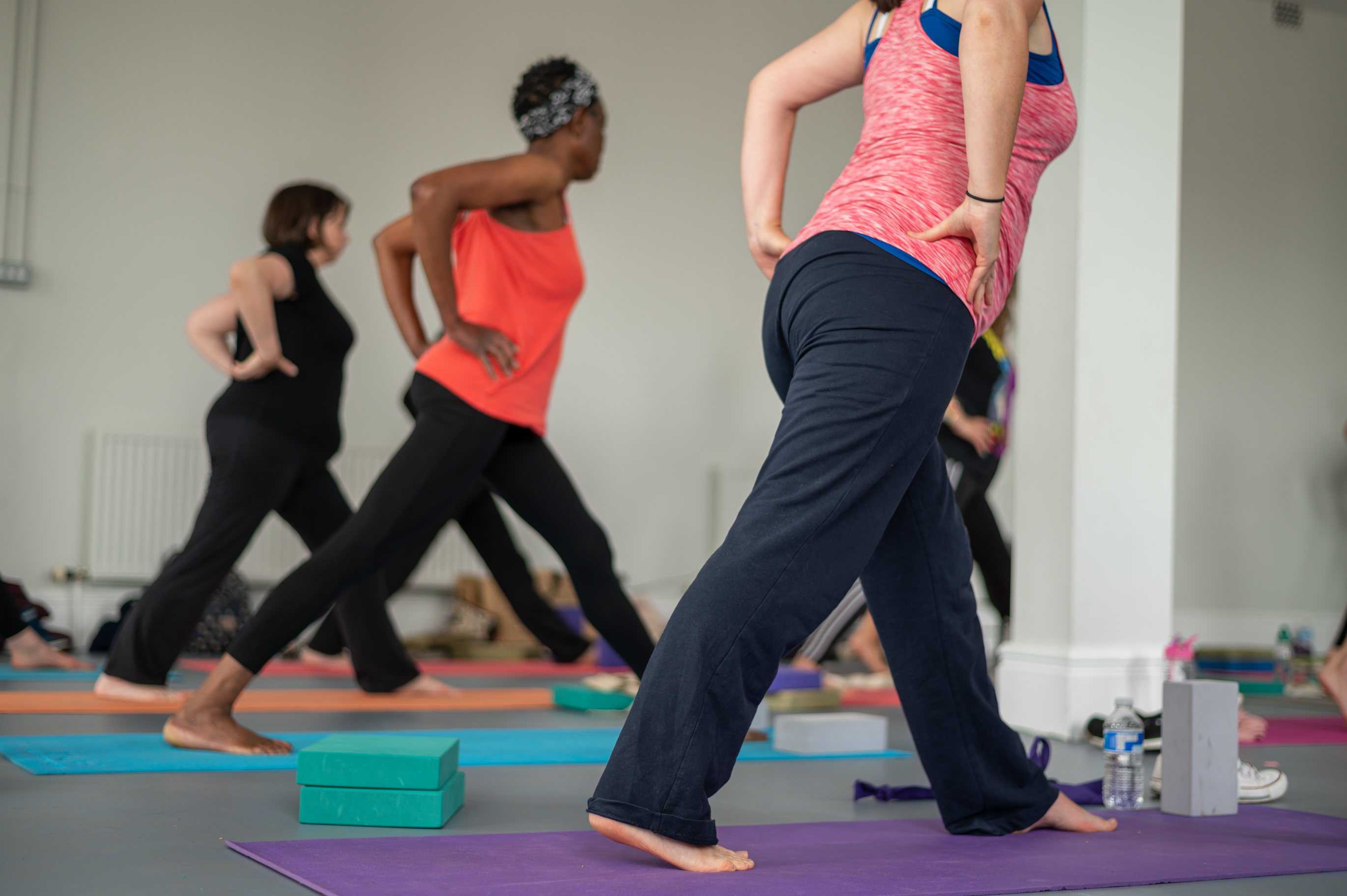 Women at a yoga class