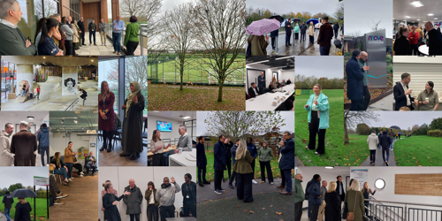A collage of photos from a tour of physical activity programmes in Greater Manchester