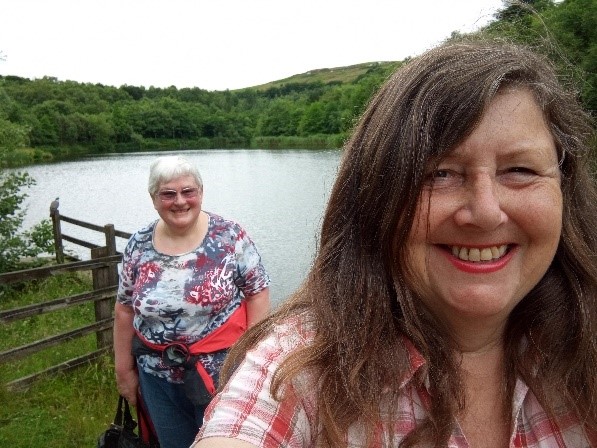Margaret and Debra enjoying their walks