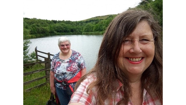 Margaret and Debra enjoying their walks
