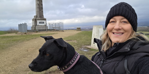 Claire and Skye on a wintery walk